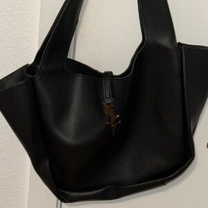Yves Saint Laurent Black Tote with Gold Logo